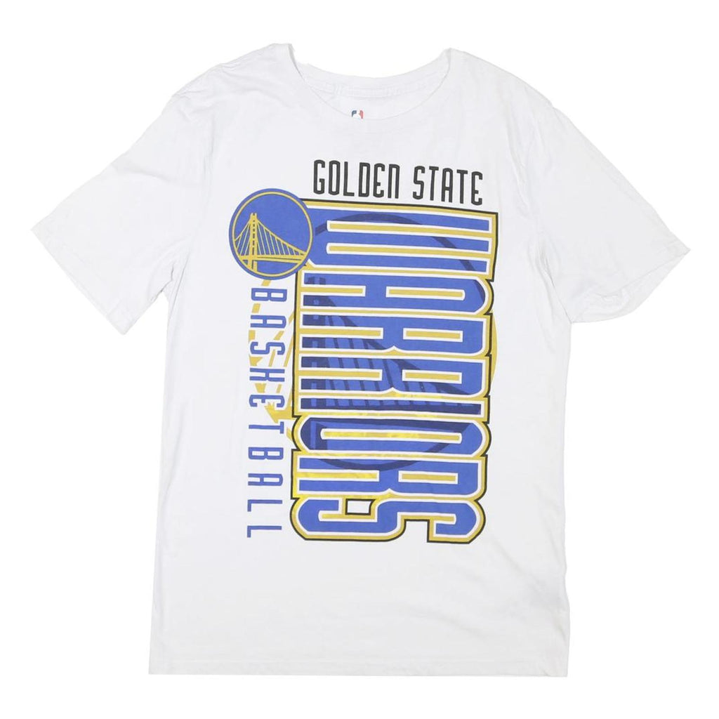 NBA Mens White Golden State Warriors Graphic T-Shirt M Short Sleeve Crew Neck