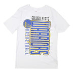NBA Mens White Golden State Warriors Graphic T-Shirt M Short Sleeve Crew Neck