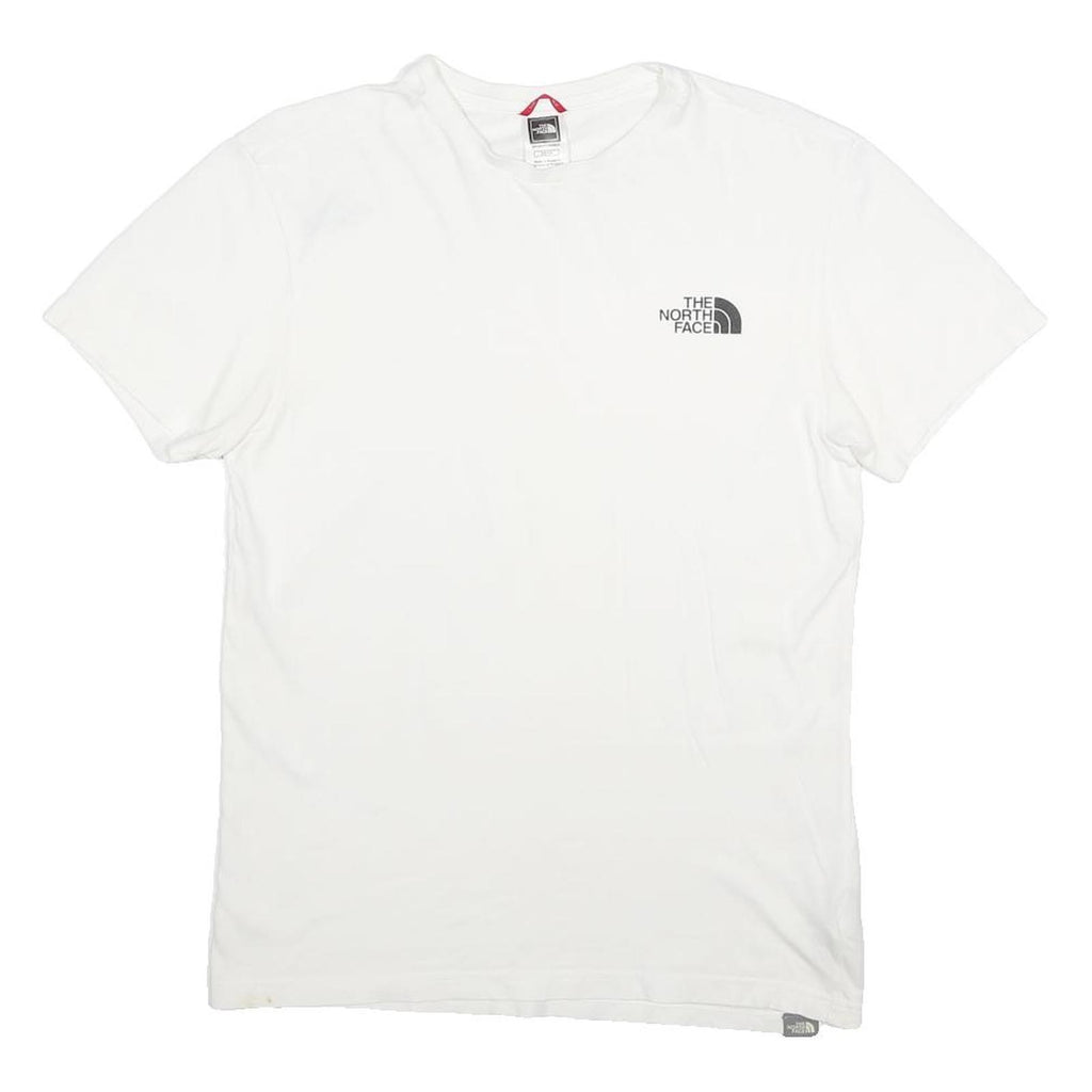 THE NORTH FACE Mens White XS Short Sleeve Crew Neck Logo Cotton Blend T-Shirt
