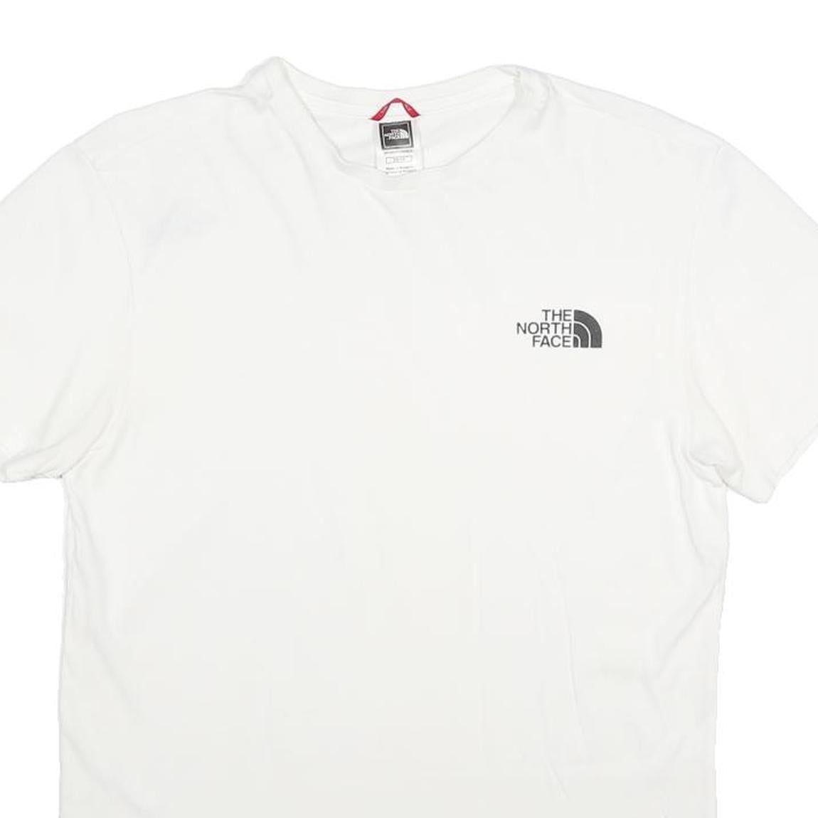 THE NORTH FACE Mens White XS Short Sleeve Crew Neck Logo Cotton Blend T-Shirt
