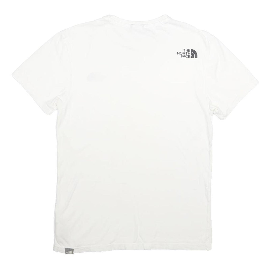 THE NORTH FACE Mens White XS Short Sleeve Crew Neck Logo Cotton Blend T-Shirt