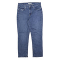 LEVI'S Womens Classic Blue Denim Straight Medium W30 L27 Jeans Zip Cotton Blend