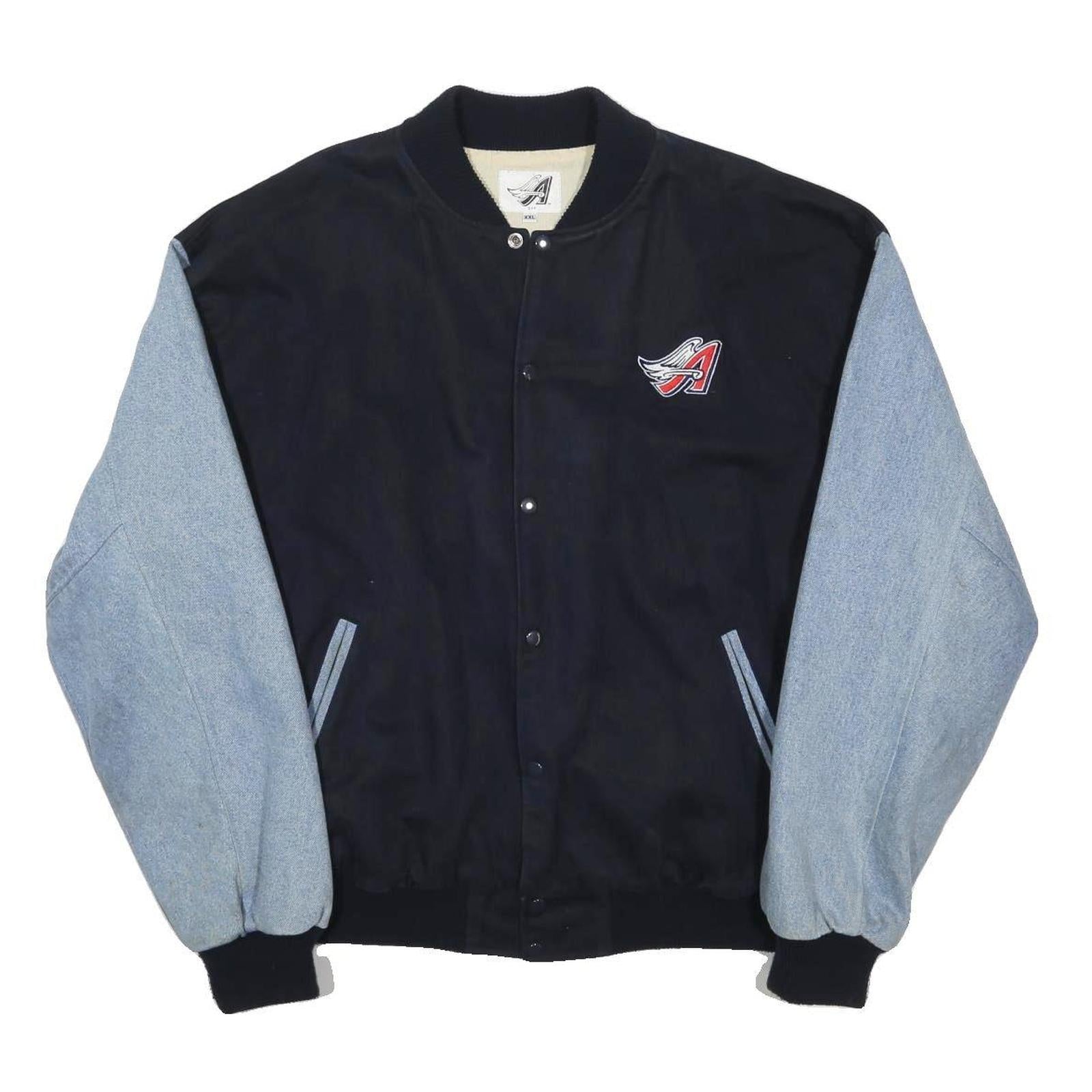 DPP Mens Black & Light Blue Cotton Blend Button Jacket 2XL Casual Classic