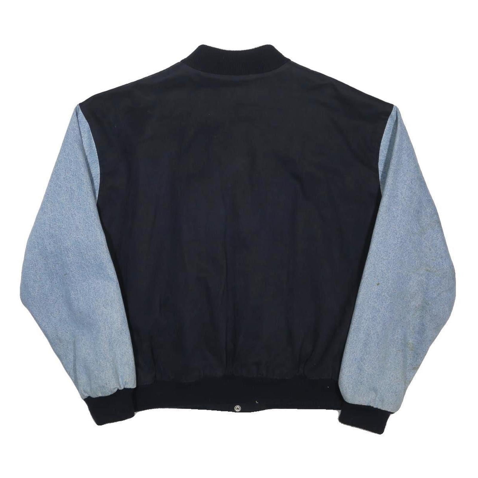 DPP Mens Black & Light Blue Cotton Blend Button Jacket 2XL Casual Classic