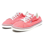 TOMMY HILFIGER Womens Low Top Trainers Red Canvas Size UK 6.5 Casual Everyday