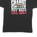 CHAMPION Mens Black Chabot College Graphic T-Shirt L Short Sleeve Crew Neck