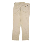 POLO RALPH LAUREN Mens Regular Fit Beige Cotton Blend Trousers W34 L34 Casual
