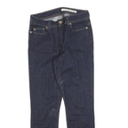 DKNY Womens Jeans Blue Slim Skinny Denim Dark W28 L27 Stylish Zip Closure