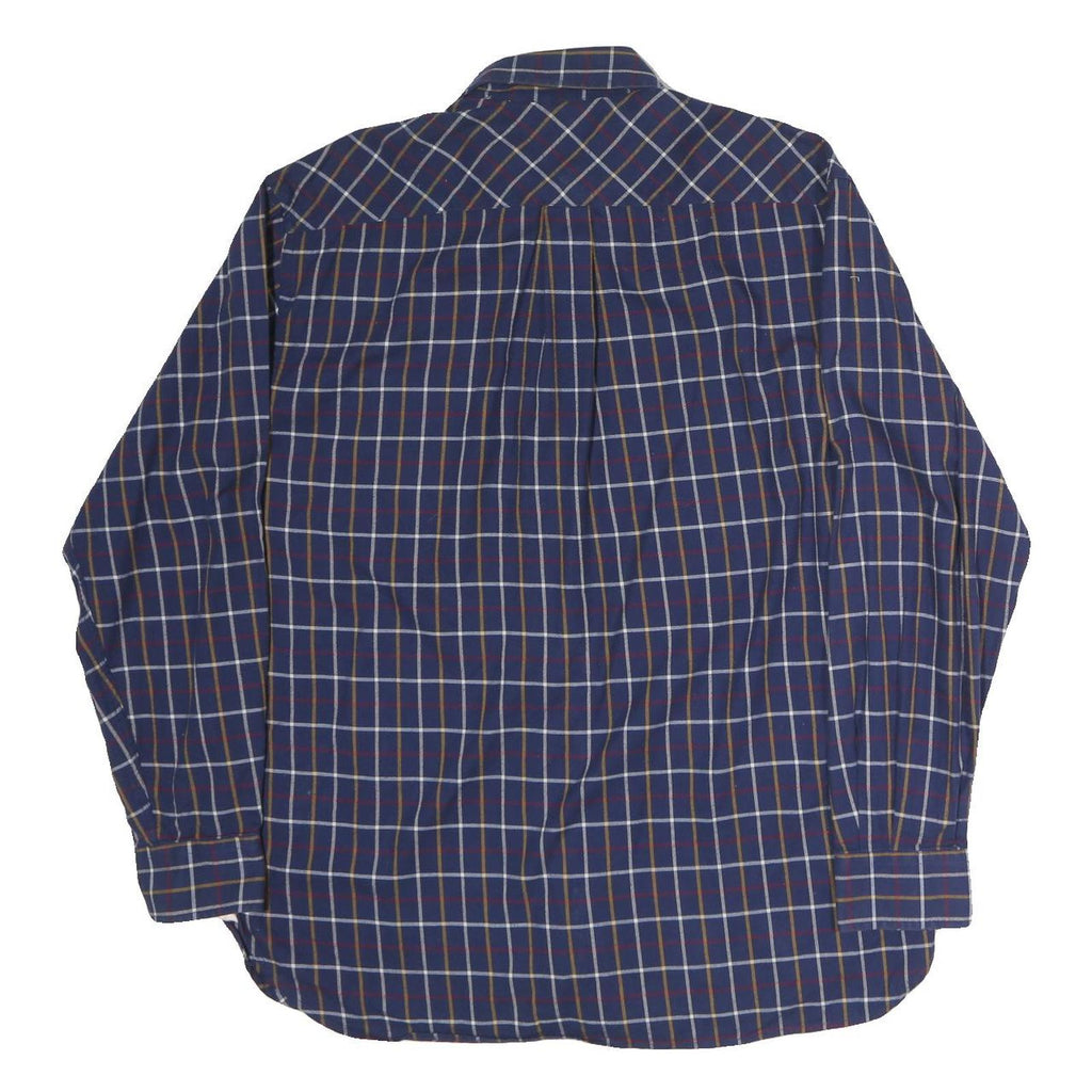 TOMMY HILFIGER Mens Blue & Red Checked Shirt M Classic Button Down Cotton