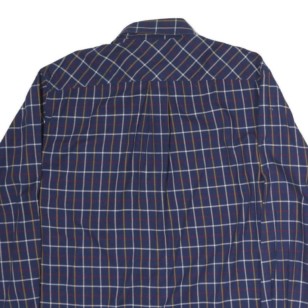 TOMMY HILFIGER Mens Blue & Red Checked Shirt M Classic Button Down Cotton