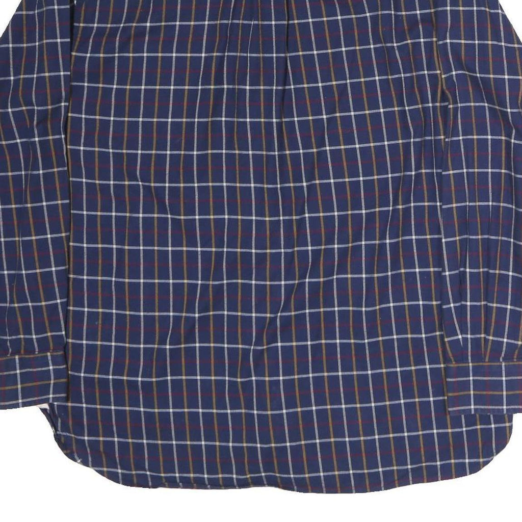 TOMMY HILFIGER Mens Blue & Red Checked Shirt M Classic Button Down Cotton