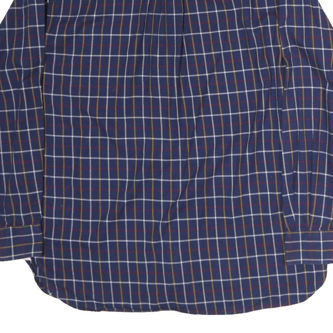 TOMMY HILFIGER Mens Blue & Red Checked Shirt M Classic Button Down Cotton