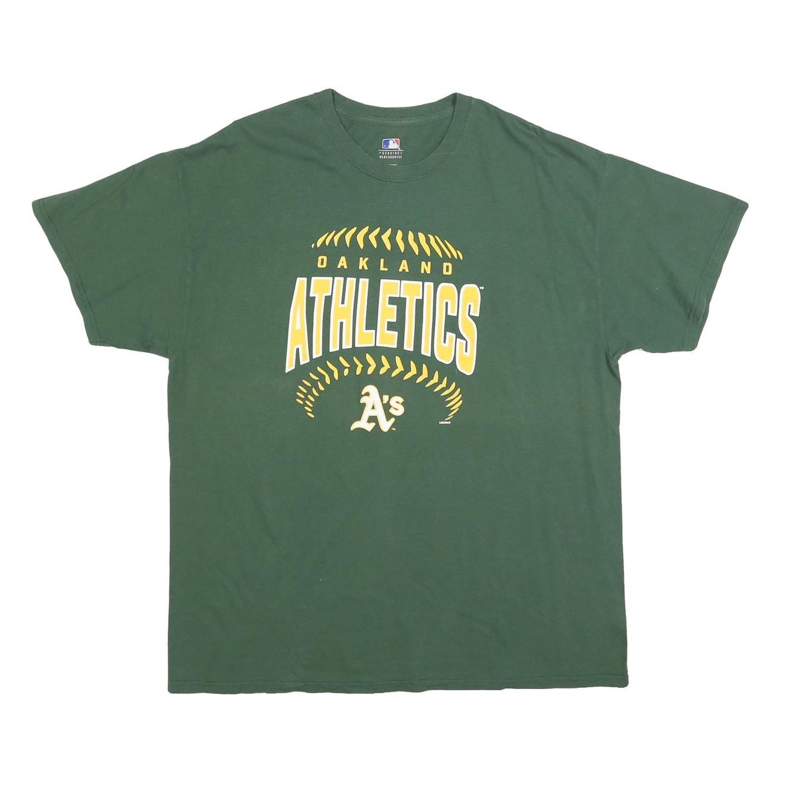 MLB Mens Green Oakland Athletics Graphic T-Shirt XL Short Sleeve Crew Neck