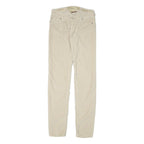JACOB COHEN Womens Beige Slim Cotton Blend Trousers W28 L33 Zip Casual Stylish