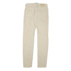JACOB COHEN Womens Beige Slim Cotton Blend Trousers W28 L33 Zip Casual Stylish