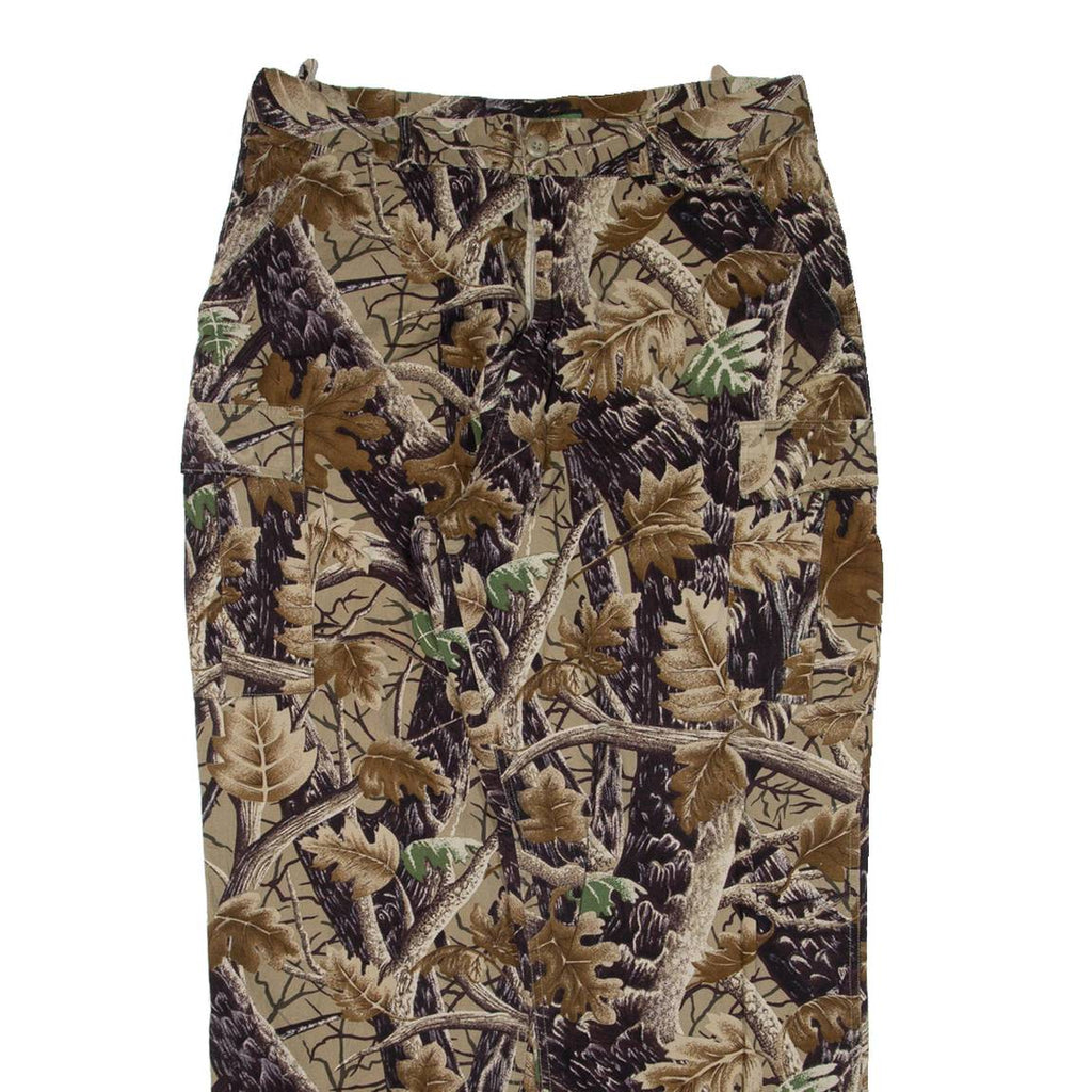 PRESTIGE Woodland Camo Cargo Mens Trousers Green Regular Straight W34 L29