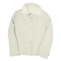 UNCLE SAM Womens Cream Long Sleeve Button Jacket L Cotton Blend Plain Casual