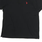 U.S. POLO ASSN Mens Black Polo Shirt Short Sleeve Plain M Classic Cotton Top
