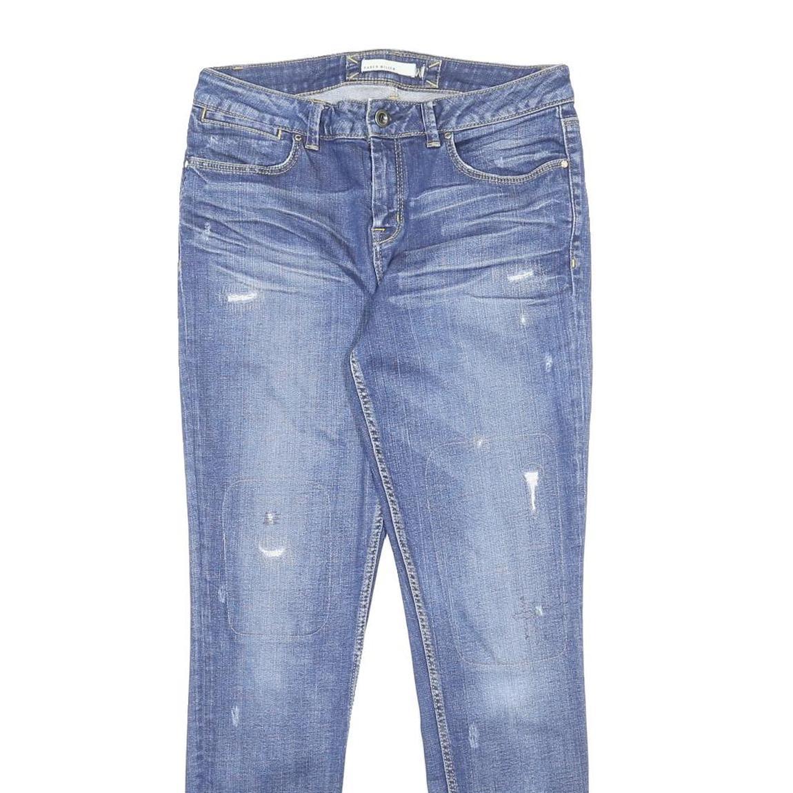 KAREN MILLEN Womens Jeans Blue Slim Skinny Denim Medium W30 L31 Stretch Zip