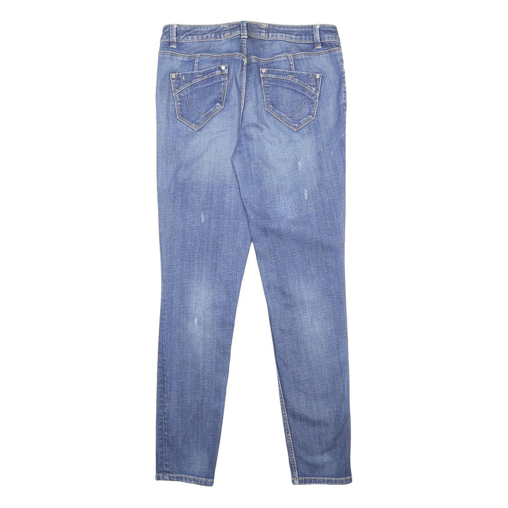 KAREN MILLEN Womens Jeans Blue Slim Skinny Denim Medium W30 L31 Stretch Zip