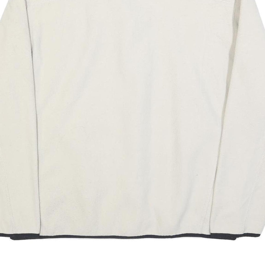 TIMBERLAND Mens White Zip Jacket L Polyester Plain Outdoor Casual Lightweight