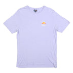ELLESSE Womens Lilac Cotton Blend T-Shirt UK 12 Short Sleeve Crew Neck Casual