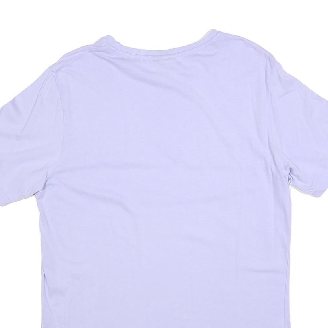 ELLESSE Womens Lilac Cotton Blend T-Shirt UK 12 Short Sleeve Crew Neck Casual