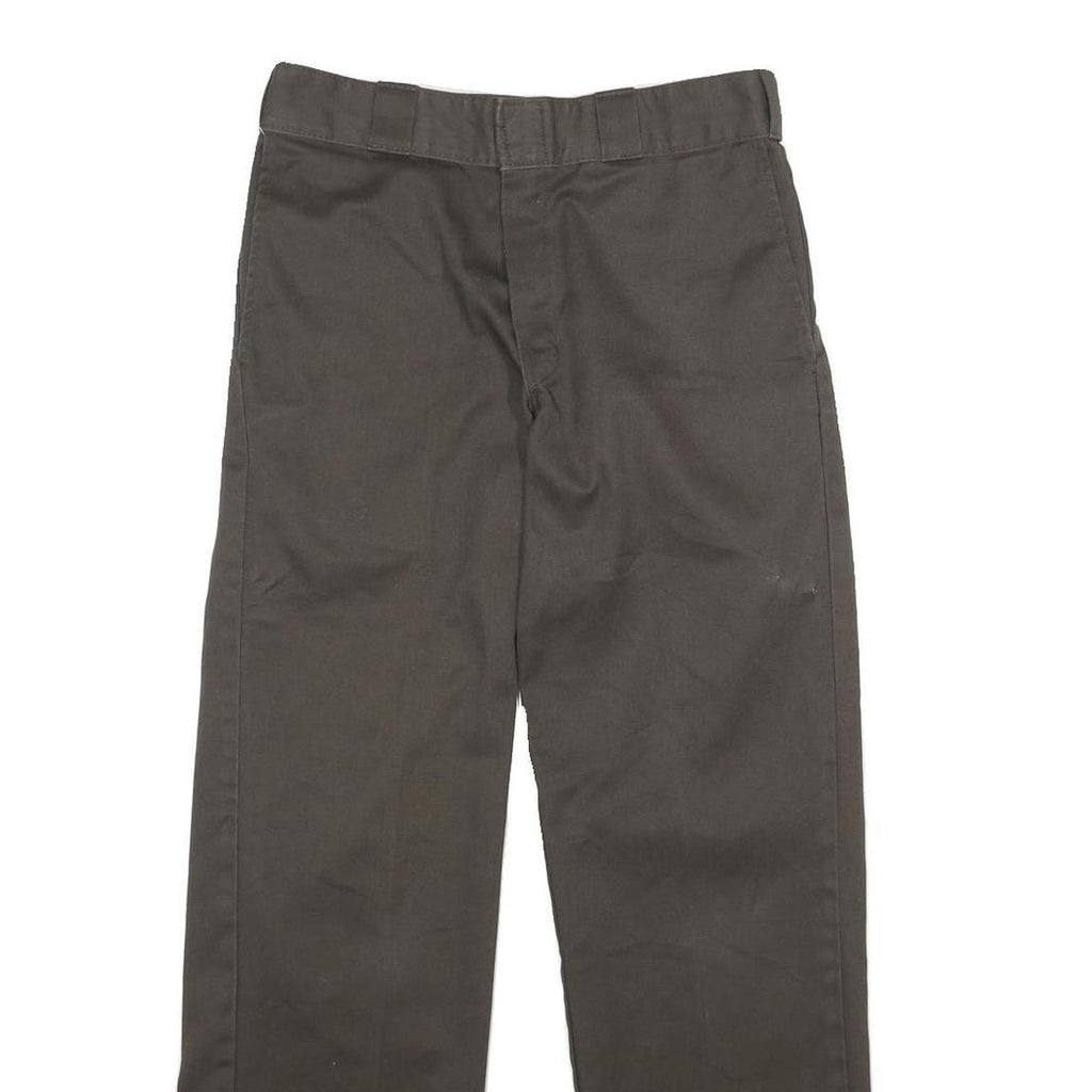 DICKIES Mens Polyester Blend Black Classic Straight Trousers W29 L32 Workwear