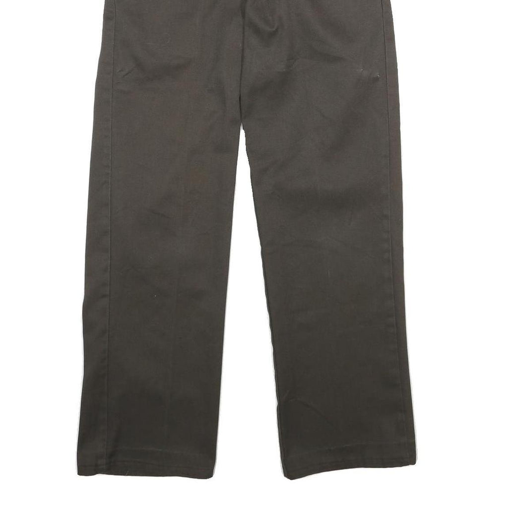 DICKIES Mens Polyester Blend Black Classic Straight Trousers W29 L32 Workwear