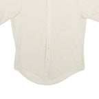 JC PENNEY Mens White Plain Shirt L Classic Fit Button Front Lightweight