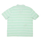 CHAPS Mens Mint Green & White Striped Short Sleeve Polo Shirt XL Cotton Blend