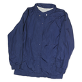 BLAIR Mens Blue Nylon Button Jacket M Plain Lightweight Casual Outerwear