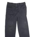 DICKIES Workwear Mens Twill Trousers Black Slim Straight W30 L30