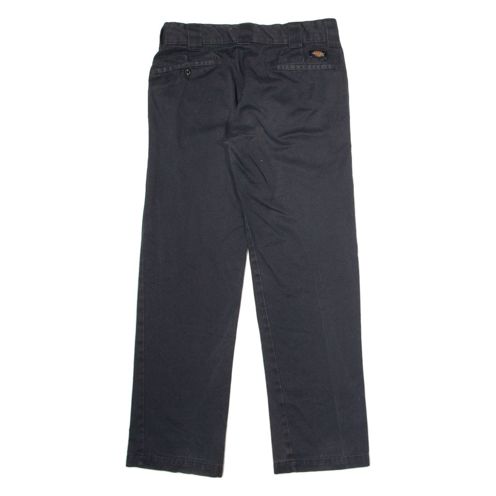 DICKIES Workwear Mens Twill Trousers Black Slim Straight W30 L30