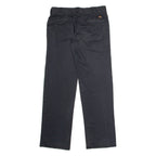 DICKIES Workwear Mens Twill Trousers Black Slim Straight W30 L30