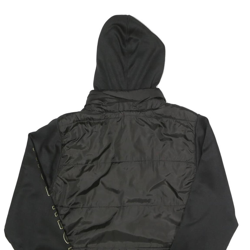 TRUE RELIGION Womens Black Zip Hooded Polyester Jacket L Sportswear