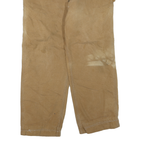 CARHARTT Mens Cotton Blend Beige Regular Straight Trousers W40 L30 Workwear