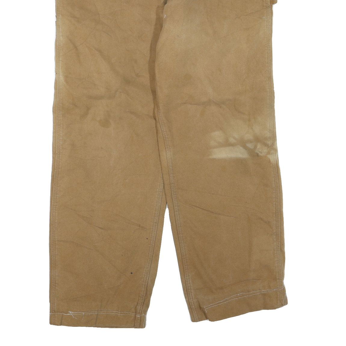 CARHARTT Mens Cotton Blend Beige Regular Straight Trousers W40 L30 Workwear