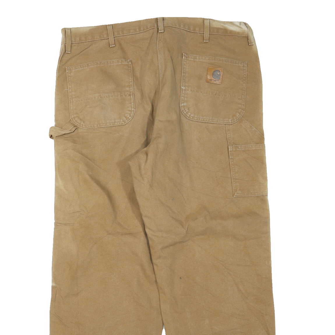 CARHARTT Mens Cotton Blend Beige Regular Straight Trousers W40 L30 Workwear
