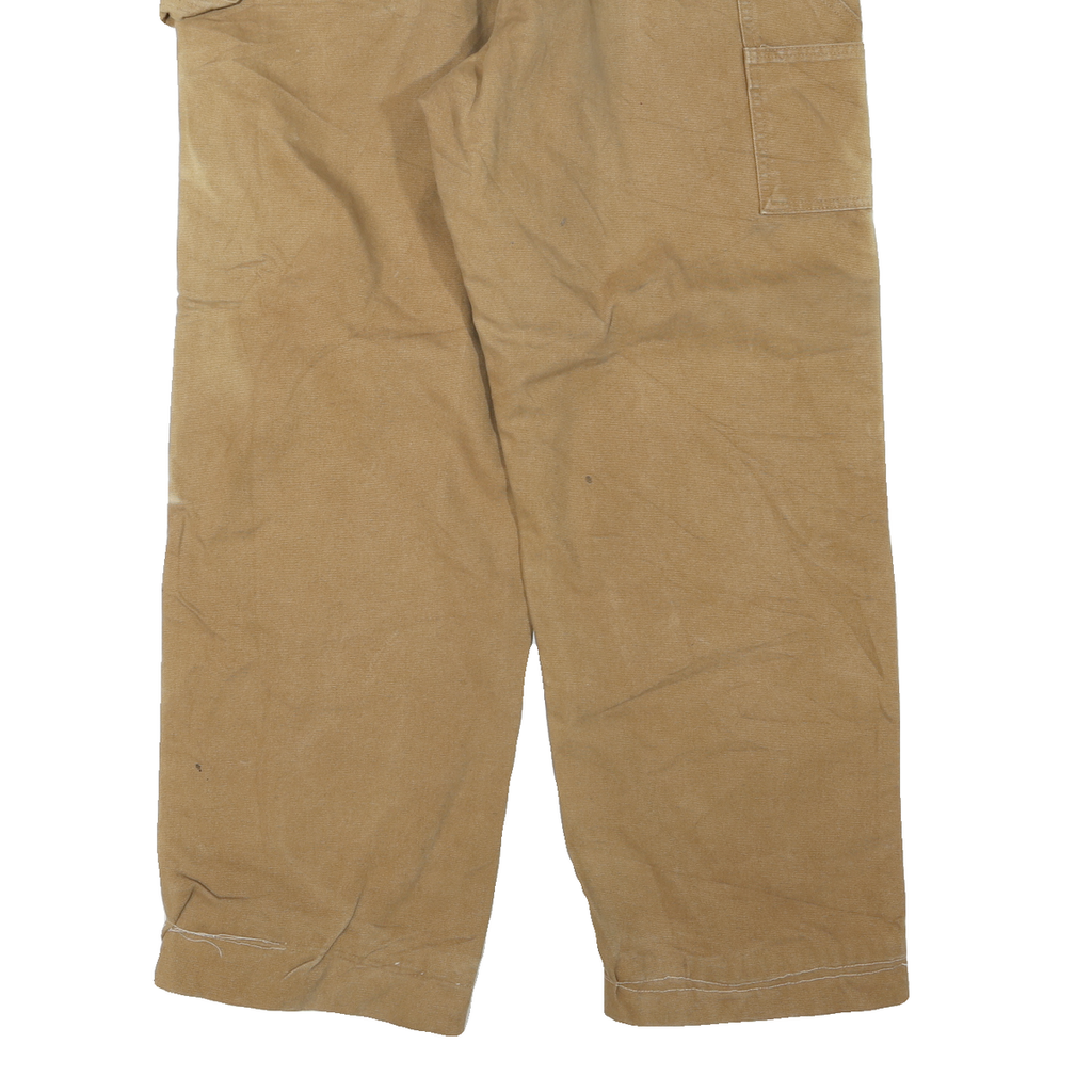 CARHARTT Mens Cotton Blend Beige Regular Straight Trousers W40 L30 Workwear