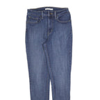 LEVI'S 721 Womens Jeans Blue Slim Skinny Denim Medium W28 L30 Stretch Zip