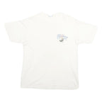 CARIBBEAN SOUL Mens White Graphic T-Shirt L Short Sleeve Crew Neck Tropical