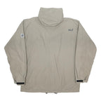 JACK WOLFSKIN Mens Beige Hooded Cotton Blend Jacket 2XL Outdoor Zip Casual