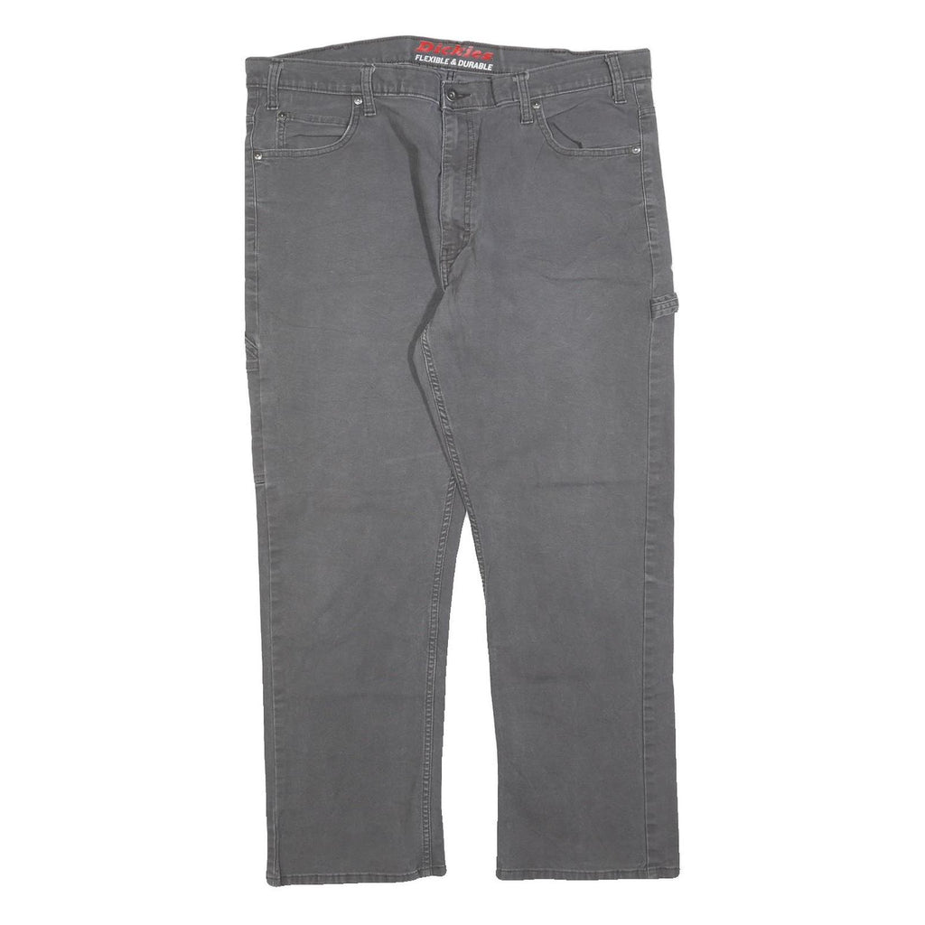 DICKIES Mens Regular Fit Straight Leg Denim Grey Jeans W40 L30 Durable Workwear