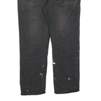 DICKIES Mens Cotton Blend Black Regular Straight Trousers W36 L30 Workwear