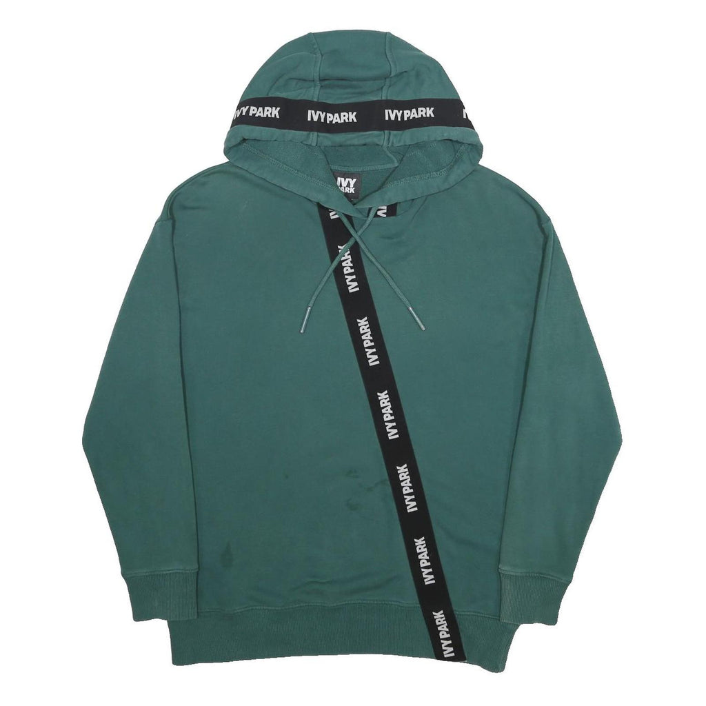 IVY PARK Womens Green Hoodie Pullover S Cotton Blend Logo Print