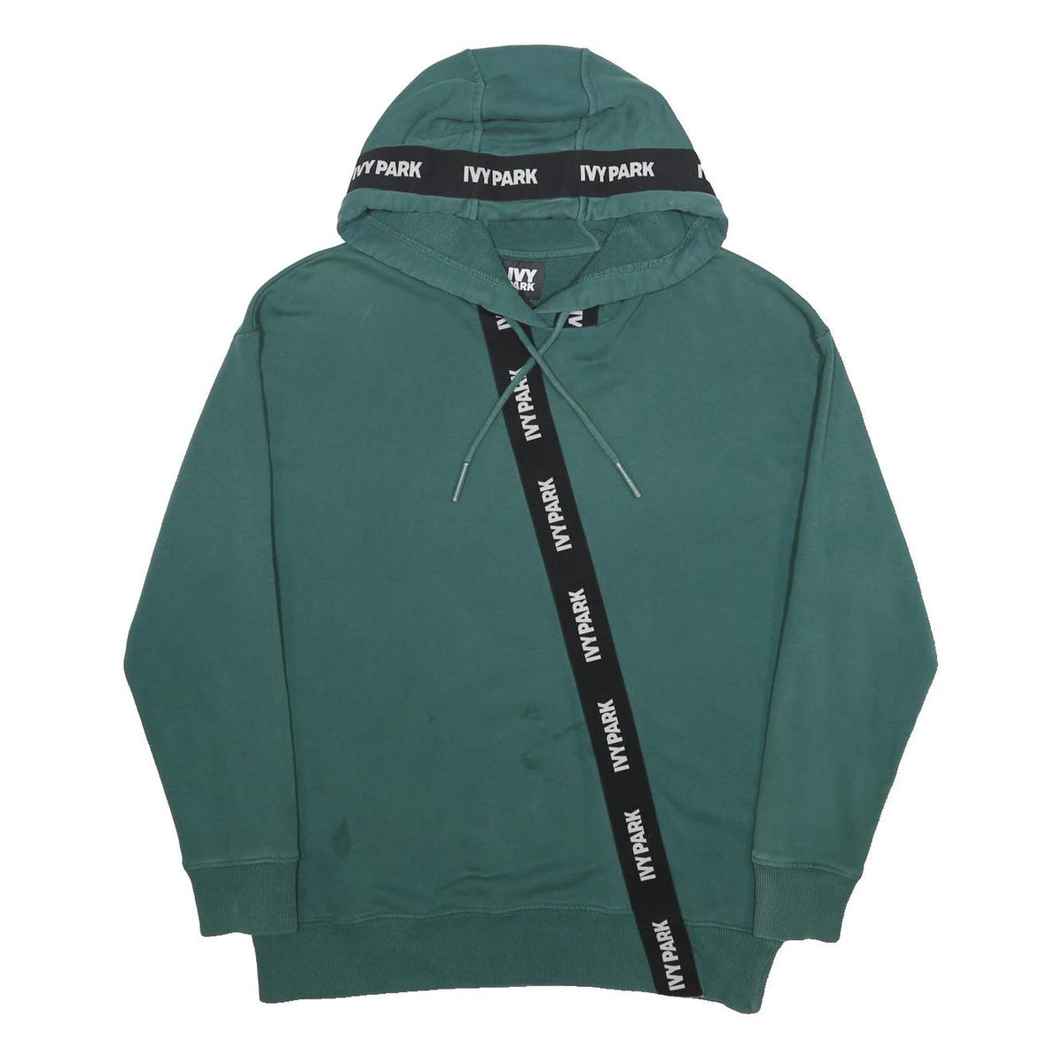 IVY PARK Womens Green Hoodie Pullover S Cotton Blend Logo Print