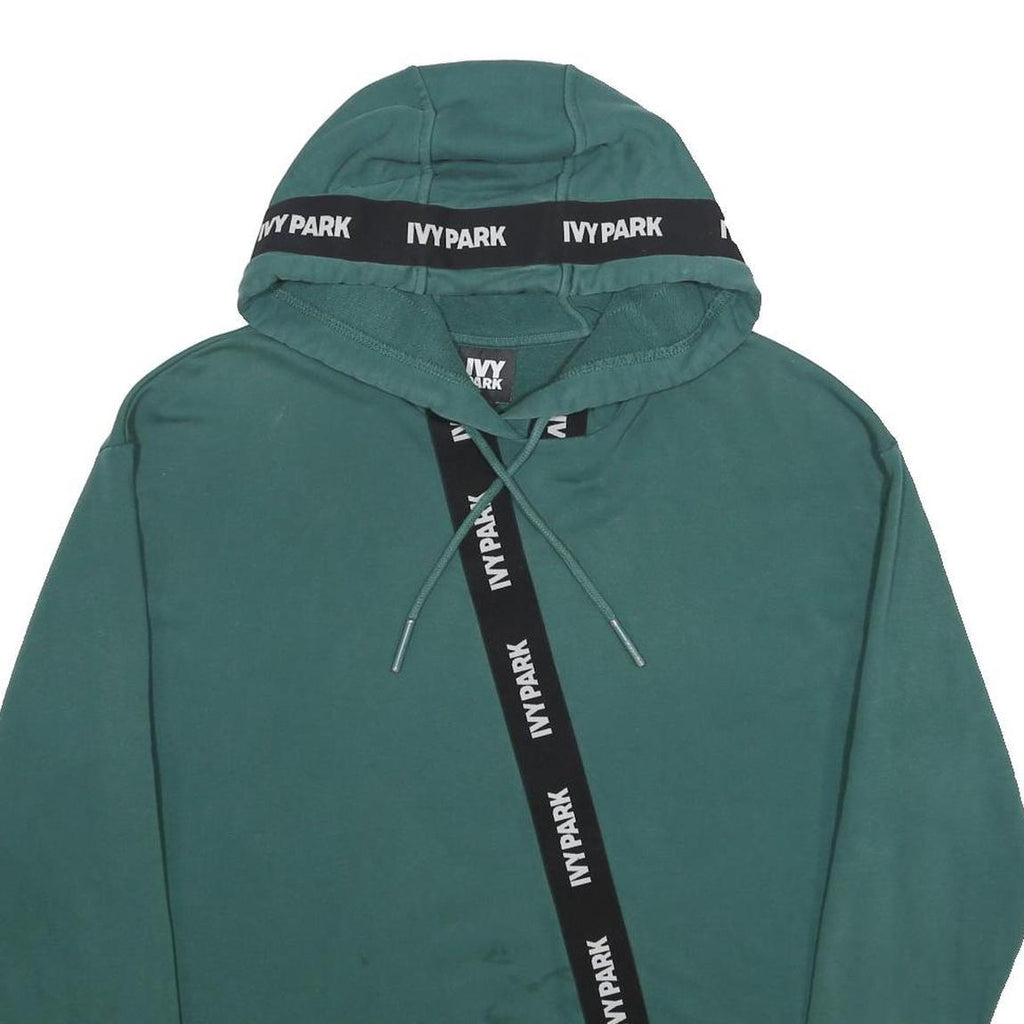 IVY PARK Womens Green Hoodie Pullover S Cotton Blend Logo Print