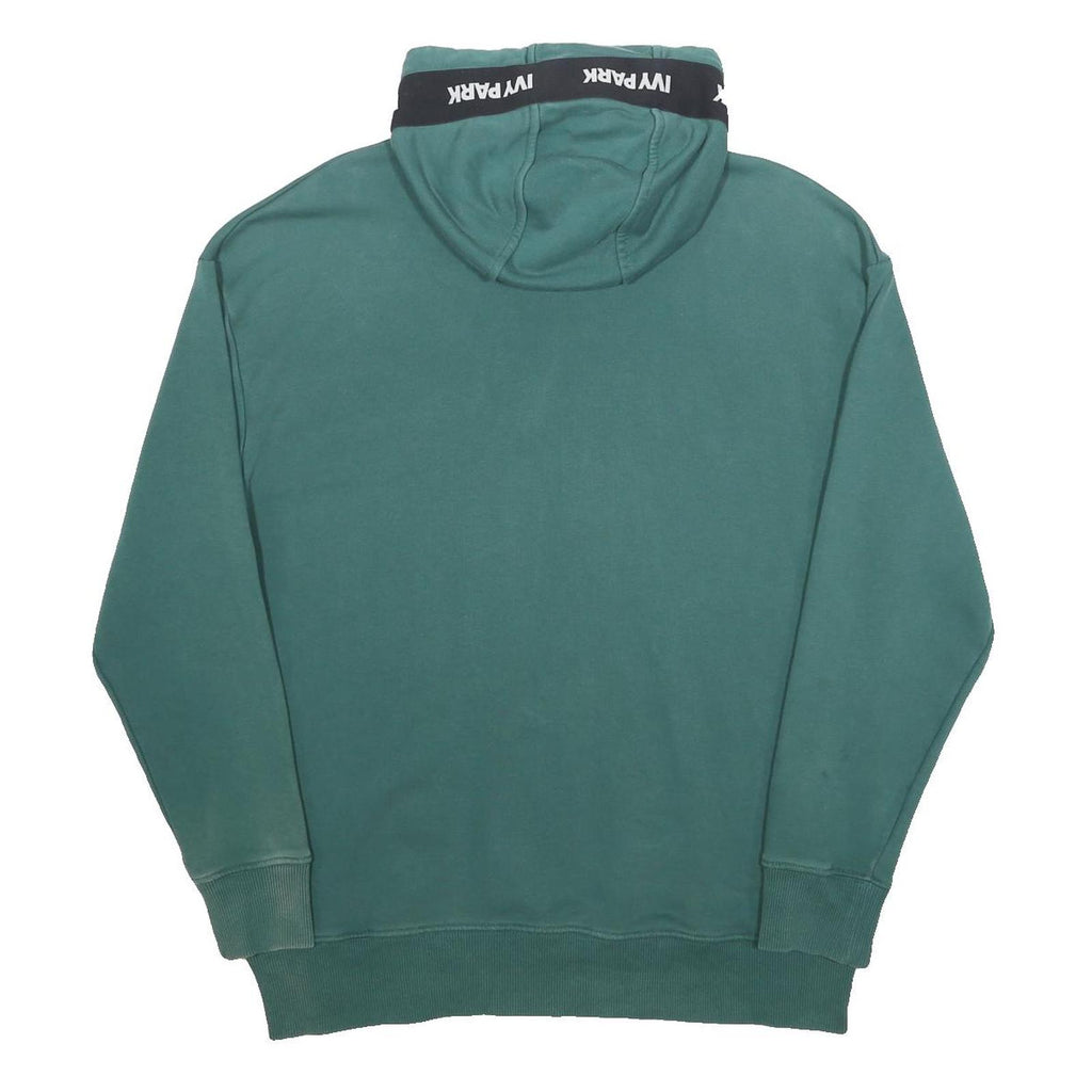 IVY PARK Womens Green Hoodie Pullover S Cotton Blend Logo Print