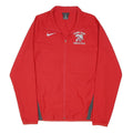 NIKE Mens Red Track & Field Jacket S Nylon Zip Plain Sportswear
